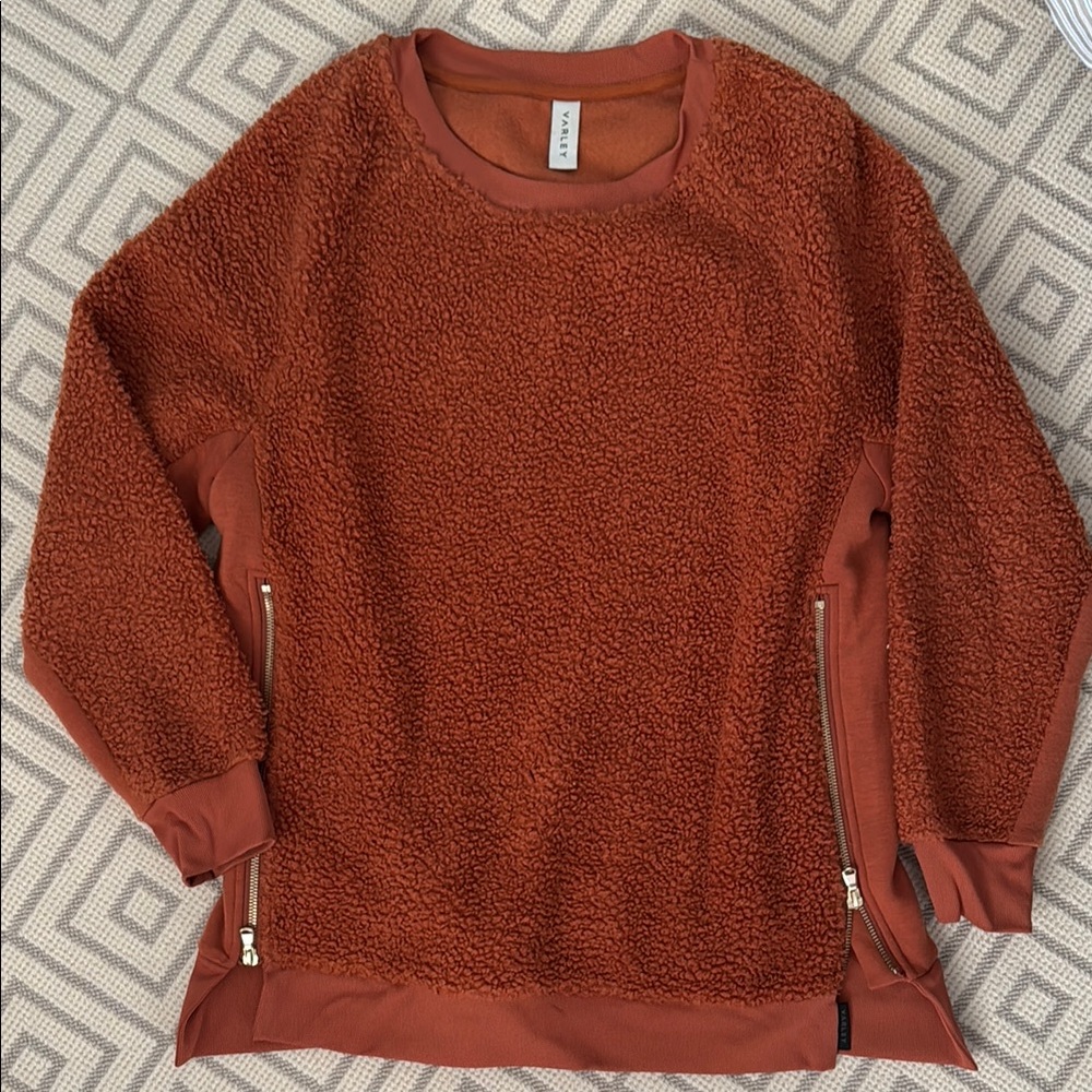 Rust Orange Fuzzy Sweater